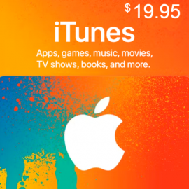 Карта iTunes 19.95 Долларов (США)