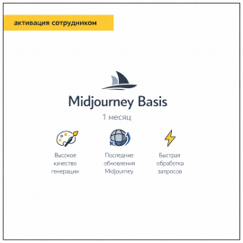 Midjourney Basis 1 месяц (Активация сотрудником)